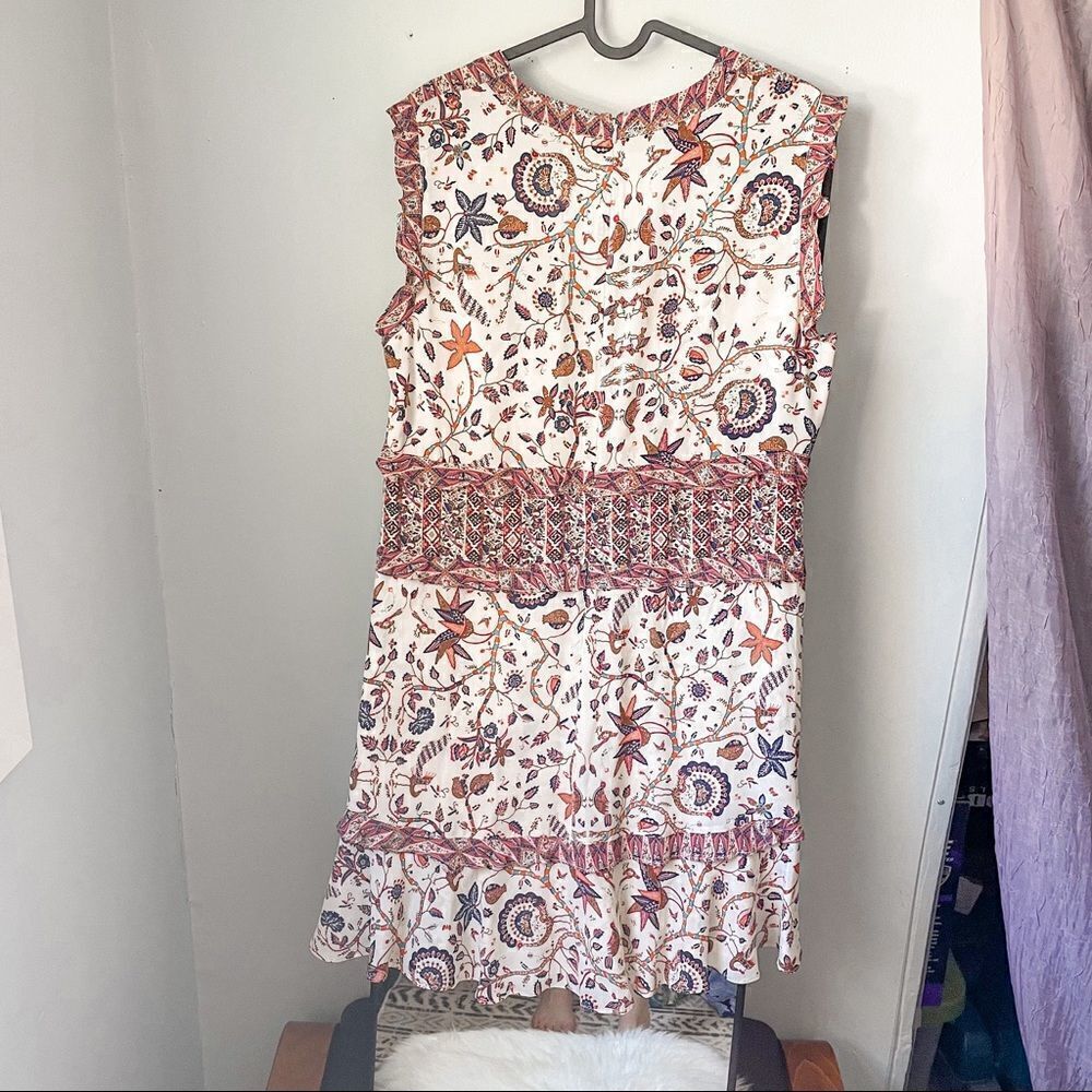 Nicole Miller Collection Silk Blend Mini Dress Multi Print - Picture 8 of 8